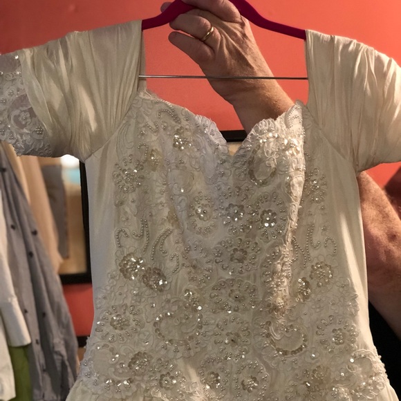 New My Fair Bride size 10 SILK Women’s Wedding Gown with alonson lace - Picture 5 of 9